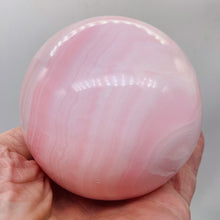 Load image into Gallery viewer, Calcite 956g ( 2.1 lb) Sphere | 89mm (3.5") | Pink | 1 Display Specimen |