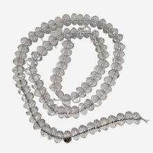 Load image into Gallery viewer, Quartz Clear Faceted Rock Crystal Rondelle Strand | 8x5mm | Clear | 90 Beads |