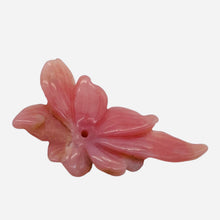 Load image into Gallery viewer, 15cts Stunning Hand Carved Pink Peruvian Opal Flower Bead | 38x25x5mm |