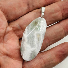 Load image into Gallery viewer, Ocean Jasper Sterling Silver Pendant | 2 1/4" Long | White, Gray | 1 Pendant |
