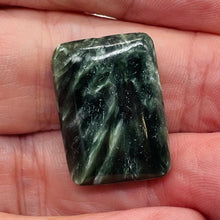 Load image into Gallery viewer, Rare Green Seraphinite Flat Rectangle Pendant Bead |25x18x7mm | 1 Bead |
