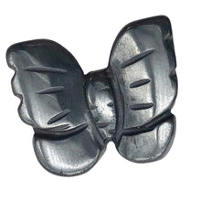 Load image into Gallery viewer, Iron Butterfly Hematite Worry-Stone Animal Figurine | 21x18x5mm | Silver Black