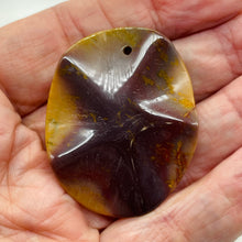 Load image into Gallery viewer, Australian Mookaite Starfish Oval Pendant Bead | 50x40x6mm | Maroon Beige | 1 |