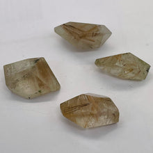 Load image into Gallery viewer, Rutilated Quartz Faceted Nugget Beads| 26x15 to25x12mm | Clear, Gold | 4 Beads |