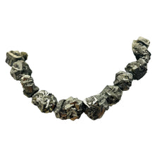 Load image into Gallery viewer, Pyrite Crystals Nugget Strand | 22x16x9 to 15x12x12mm | Silver Gold | 25 Beads|
