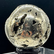 Load image into Gallery viewer, Pyrite Scrying 394 Gram Sphere | 2.3" | Silver, Gold | 1 Display Specimen