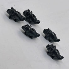 Load image into Gallery viewer, Triceratops Hematite Dinosaur Beads | 22x12x7.5mm | Silver Black