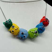 Load image into Gallery viewer, Kitty Cat Ceramic Round | 15mm | Multi-Color | 6 Beads