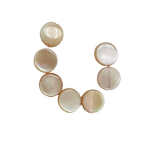Load image into Gallery viewer, 8 Pink Mother of Pearl Coin Beads 8mm Genuine Shell Jewelry Making Philippines