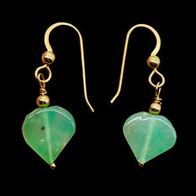 Load image into Gallery viewer, Chrysoprase Hearts W/ 12Kgf Earrings Delightful #310662A