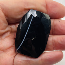 Load image into Gallery viewer, Onyx Flat Faceted Rectangular Pendant Bead | 50x48x14mm | Black White | 1 Bead |