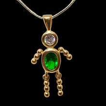 Load image into Gallery viewer, May! Crystal Kid Boy 22K Vermeil Pendant 9926Eb