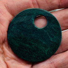 Load image into Gallery viewer, Green African Jade 50mm Pi Circle Pendant Bead