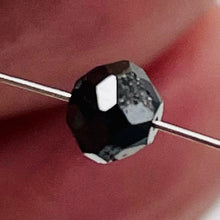 Load image into Gallery viewer, 1 Fancy Color 0.61cts Natural Black Diamond Roundel Bead 9892D
