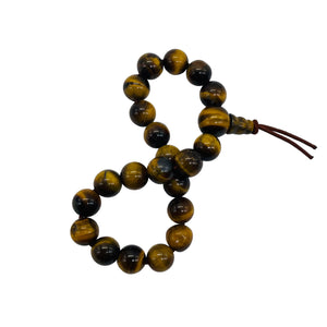 Tigers Eye 7" Strung Strand Round Beads | 8mm | Golden Brown | 21 Beads |