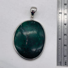 Load image into Gallery viewer, Chrysocolla Sterling Silver Oval Pendant | 2" Long | Blue, Green | 1 Pendant |
