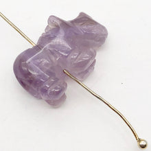 Load image into Gallery viewer, 2 Amethyst Hand Carved Rhinoceros Animal Beads | 20x13x8mm | Purple