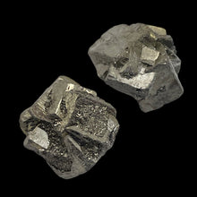 Load image into Gallery viewer, Pyrite Crystal Nugget Beads | 15x13 to 16x14mm | Silver Gold | 2 Beads |