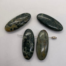 Load image into Gallery viewer, Ocean Jasper Speckled Green Gray Pendant Beads | 45x18x8mm | Green Grey | 4 |