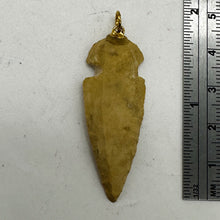 Load image into Gallery viewer, Sandstone Carved Arrowhead Pendant | 1 3/4" Long | Beige | 1 Pendant |