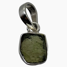 Load image into Gallery viewer, Moldavite 8.54ct Sterling Silver Oval Pendant | 3/4" Long | Green | 1 Pendant |
