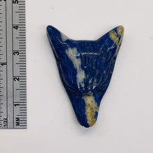 Load image into Gallery viewer, Sodalite Carving Wolf Head Pendant Bead | 40x30x10mm | Blue White | 1 Bead |