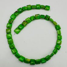 Load image into Gallery viewer, Turquoise AAA Square Bead Strand | 10x10x5mm | Green, Gold, Brown | 39 Beads |