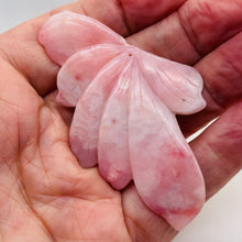 Load image into Gallery viewer, 84cts Hand Carved Pink Peruvian Opal Flower Bead | 130x48x6mm |