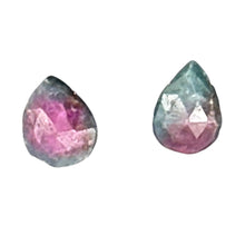 Load image into Gallery viewer, Ruby Zoisite Exquisite Flat Pear Briolette Beads | 7x6x3mm| Green, Red| 2 Beads|