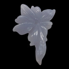 Load image into Gallery viewer, Chalcedony 17ct Hand Carved Flower Bead | 43x25x4mm | Blue | 1 Pendant Bead |
