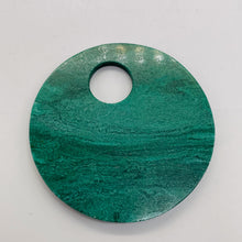 Load image into Gallery viewer, Green African Jade Pi Circle Pendant Bead | 50mm x 4mm | 12mm Hole |