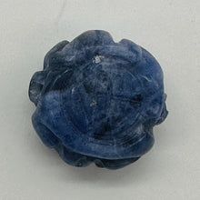 Load image into Gallery viewer, Sodalite Carved Chinese Symbol Coin Strand | 15x8mm | Blue, White | 27 Beads |
