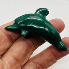 Load image into Gallery viewer, Dolphin 57g Gemstone Carved Malachite Dolphin | 1 Specimen| | 71x39x20mm | Green
