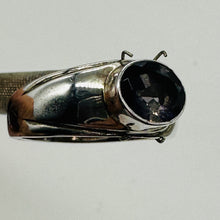 Load image into Gallery viewer, Lavender Iolite Oval Sterling Silver Ring Size 7.75 Gemstone Jewelry Making