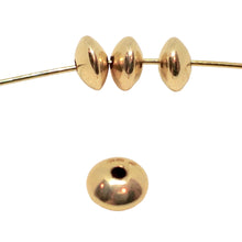 Load image into Gallery viewer, 4 Shimmer 14K Gold Filled Saucer Beads 7874