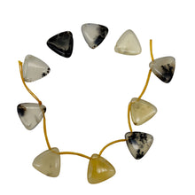 Load image into Gallery viewer, This Is 8 Beads of Rare Golden Opal Triangle Briolette 003424