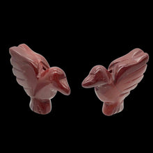 Load image into Gallery viewer, 2 Hand Carved Brecciated Jasper Dove Bird Beads | 25.5x19x5.5mm | Red
