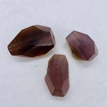 Load image into Gallery viewer, Chrysocolla Agate Faceted Free Form 3 Beads| 35x17 to 28x16mm | Lavender Clear |