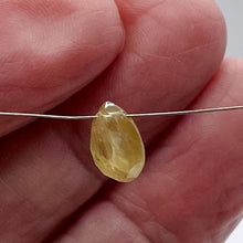 Load image into Gallery viewer, 1 Peach Sapphire Faceted 10x7mm Briolette Bead 6924