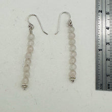 Load image into Gallery viewer, Light Pink Rose Quartz Sterling Silver Semi Precious Gemstone Earrings |2" Drop|