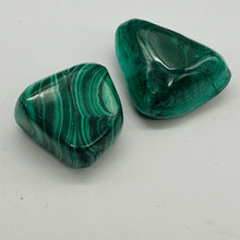 Load image into Gallery viewer, Malachite Polished Gemstone Nugget | 37x25 to 25x17mm|Green| 2 Display Specimen|