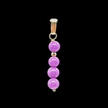 Load image into Gallery viewer, Phosphosiderite Dangle 14K Gold Filled Pendants | 1 1/4" long | Lavender |