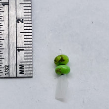 Load image into Gallery viewer, Gaspeite Hi Grade 5mm Rondelle Beads | 5mm | Green Brown | 2 Beads |