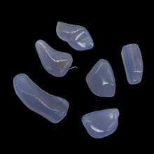Load image into Gallery viewer, Blue Chalcedony 26g Nugget Pendant Beads | 33x10 - 21x14mm | Blue | 6 Beads |