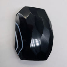 Load image into Gallery viewer, Onyx Flat Faceted Rectangular Pendant Bead | 50x48x14mm | Black White | 1 Bead |