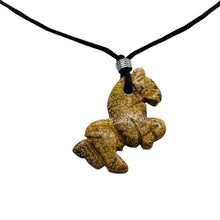 Load image into Gallery viewer, Picture Jasper Stone Pony Horse | 3/4' Long | Beige, Pink | 1 Pendant Necklace |