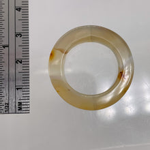 Load image into Gallery viewer, Carnelian Agate Picture Frame Circle Bead | 31x5mm | White Orange |