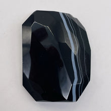 Load image into Gallery viewer, Onyx Flat Faceted Rectangular Pendant Bead | 50x48x14mm | Black White | 1 Bead |
