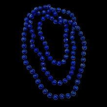 Load image into Gallery viewer, Lapis Lazuli Necklace Knotted on Silk | Round | 30" Long | Blue | 1 Necklace |