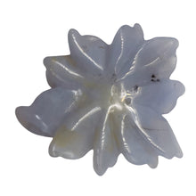 Load image into Gallery viewer, Chalcedony 38ct Hand Carved Flower Bead | 43x37x4mm | Blue | 1 Pendant Bead |